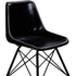 Black Contrast Stitch Leather Dining Chair